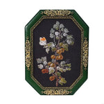 cadre photo rétro décoration murale floral papillon noir vert vintage bohème branches feuilles papillon