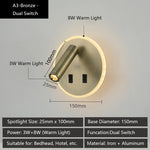 applique murale led moderne ports usb lampes lecture réglables chambre étude