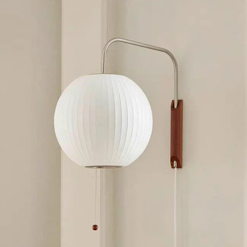 lampe murale moderne blanc bois rayures fixée mur câble électrique interrupteur cuisine chambre coucher