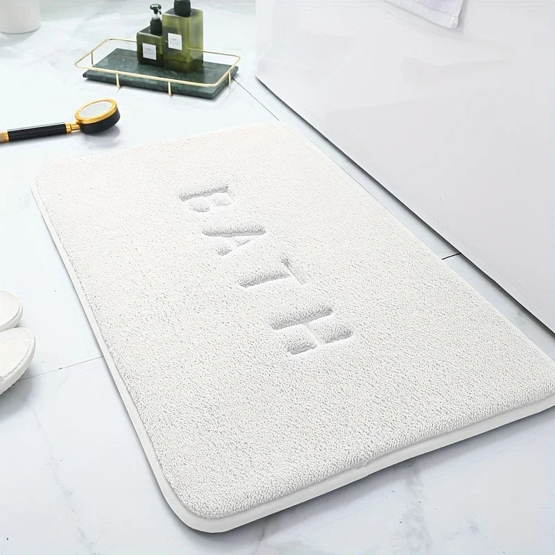 tapis bain gris foncé moderne texture douce absorbant confortable 60x40cm 80x50cm