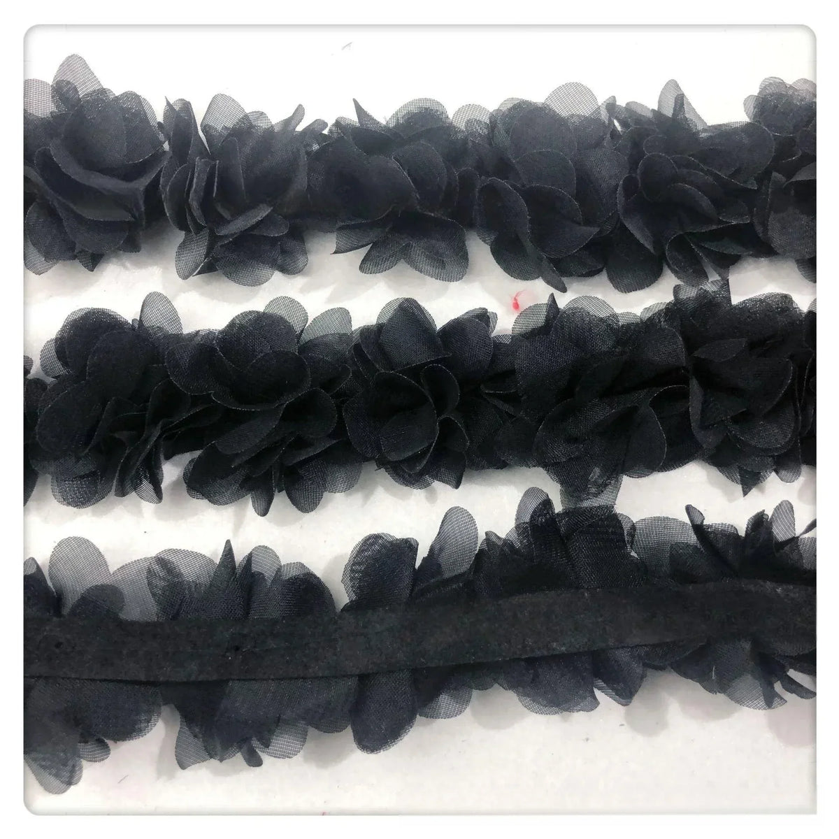 tissu dentelle fleurs ruban décor festif opac opaque organza écolo soluble gros