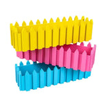 clôture décorative moderne pots fleurs réutilisables jaune rose bleu vert violet blanc