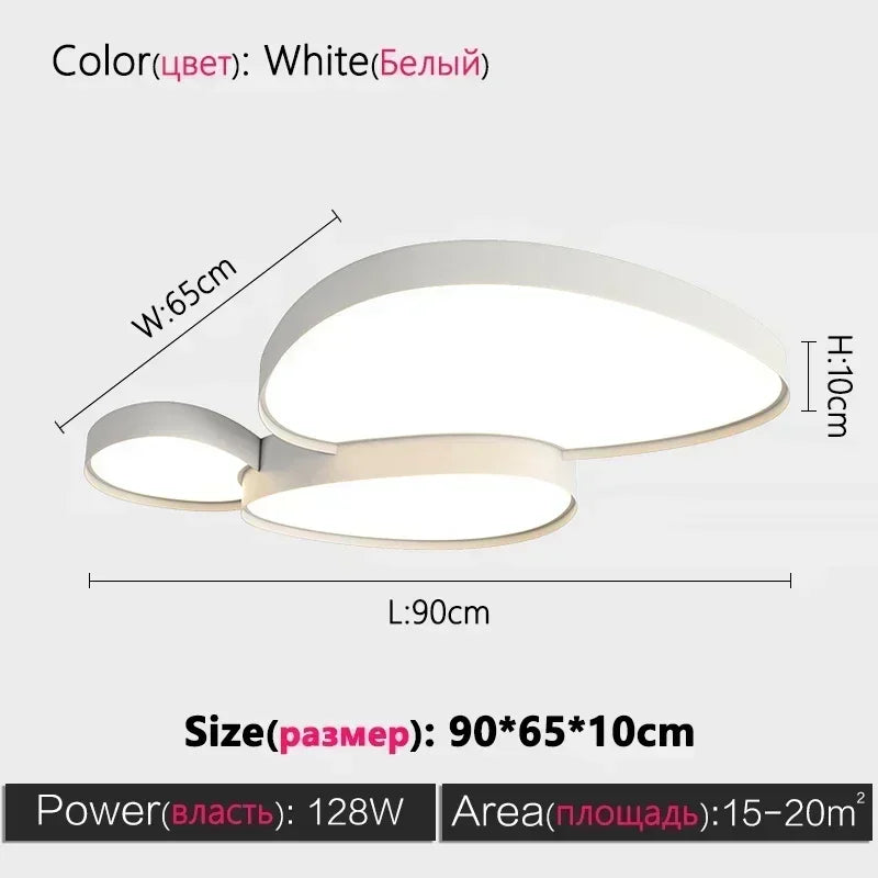 lampe moderne noir blanc télécommande led minimaliste chambre salon