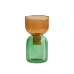 bougeoir vase transparent moderne vert marron bleu violet jaune rose