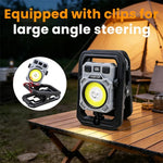 lampe travail magnétique noir clips port usb rechargeable led robuste pratiqueextérieur