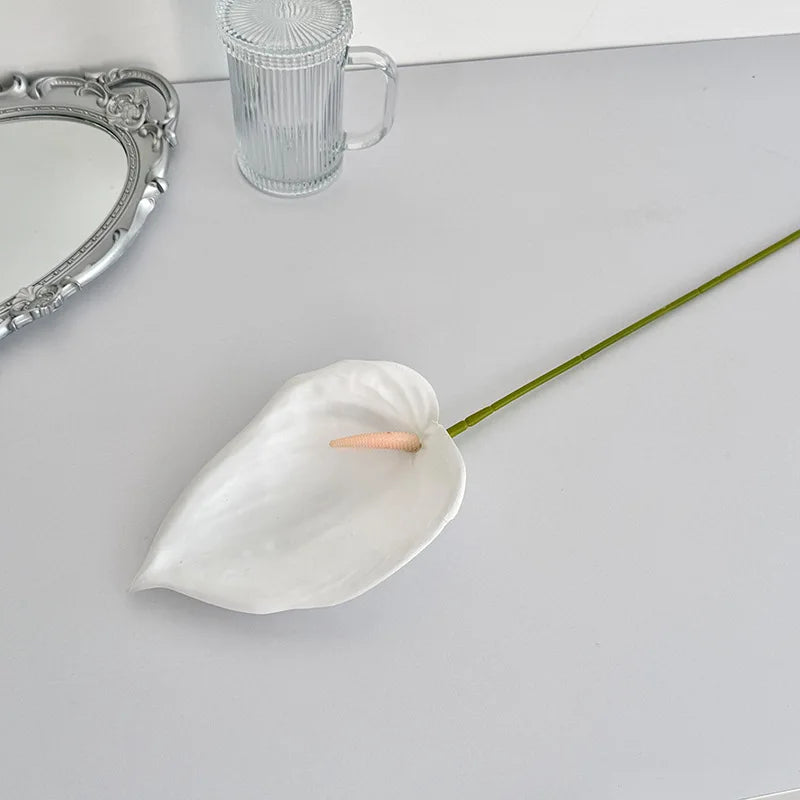 fleurs artificielles anthurium rose blanc vert violet rouge modernes mariage anniversaire intérieur