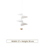 décoration intérieure mobile papier plié blanc ondulé minimaliste suspension fil scandinave