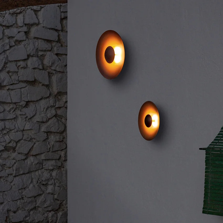Applique murale LED ronde contemporaine blanc noir marron doré éclairage quotidien cuisine salle manger