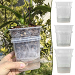 Pot plante moderne auto arrosant transparent controle racines drainage ornemental fleuri