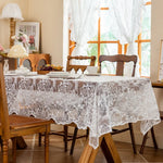 nappe table dentelle fleur vintage blanche beige romantique noël extérieur mariage festivité