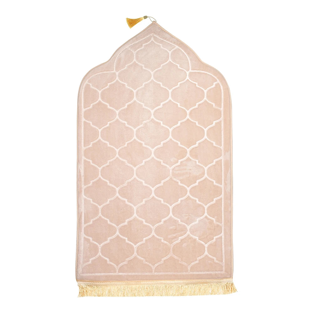 tapis prière polyester antidérapant flocage motif géométrique moderne rouge bleu marine rose beigeclair
