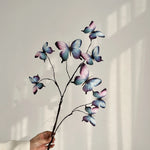 décoration intérieure branche artificielle papillons bleu violet branches naturelles maison mariage anniversaire