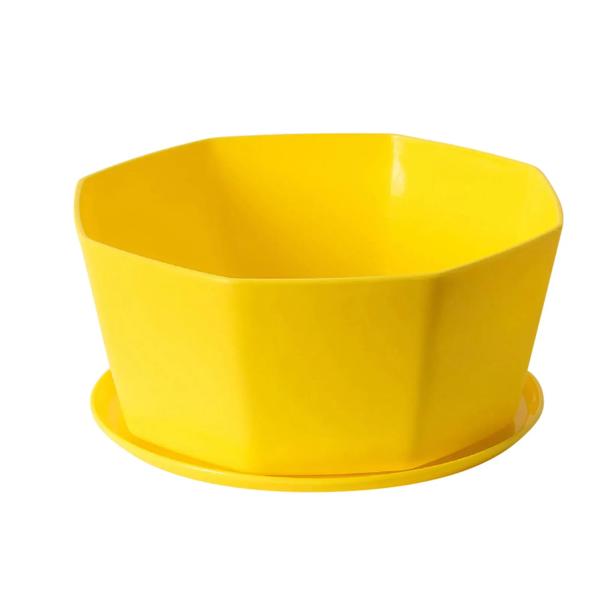 cache pot moderne plastique blanc gris noir jaune hexagonal plante intérieure drainage set pièces