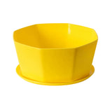 cache pot moderne plastique blanc gris noir jaune hexagonal plante intérieure drainage set pièces