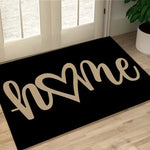tapis d'entrée moderne gris lettres welcome antidérapant coeurs velours salon chambre