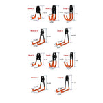 crochet mural moderne noir orange fixations vis chevilles support garage vélos équipements sport