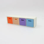étagère modulaire blanche rangement miniature 12 compartiments boîtes stockage accessoire poupée 1/12 moderne minimaliste