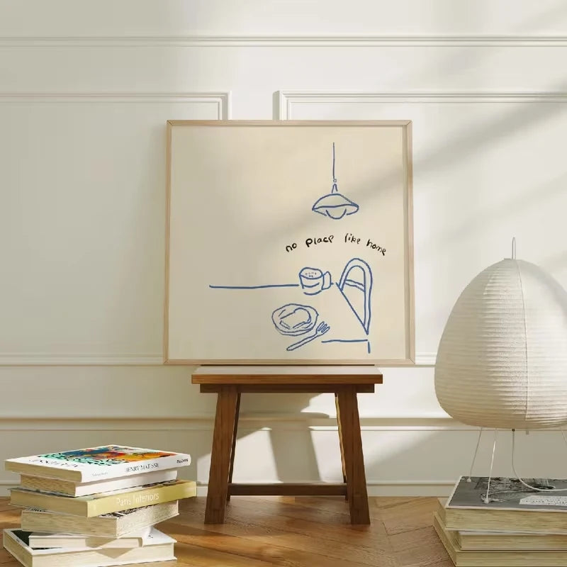 impression encadrée minimaliste cuisine poster mural décoration salon chambre enfant