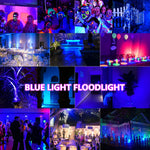projecteur led moderne 50w 100w 150w noir bleu ip65 alu certifié rohs