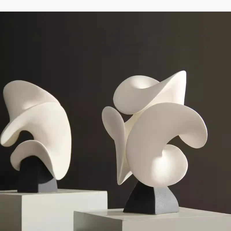 lampe table contemporaine blanc minimaliste base plate moderne fluides