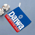 gant toilette noir bleu blanc logo daiwa motif floral durable maison restaurant