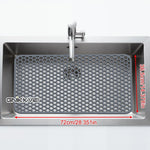 tapis cuisine silicone gris moderne perforé protection évier 72x39.5cmversiblelavabo
