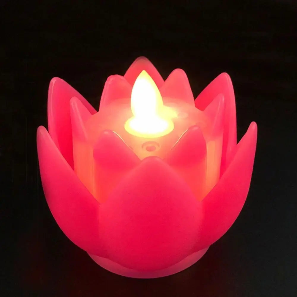 veilleuse led bougie decorative fleur lotus rose blanche verte rouge moderne minimaliste