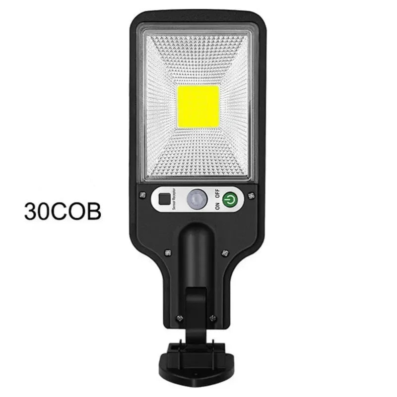 lampe solaire rue éclairage sécurité détecteur mouvement imperméable moderne bouton contrôle abs ip65 led