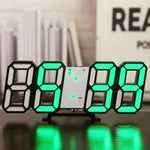 horloge numérique moderne horloge table bleu blanc vert pieds numeros geometriques