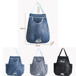 sac poubelle suspendu polyestère réutilisable bleu marine gris noir maille fine moderne crochets muraux