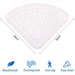 tapis douche anti dérapant blanc tapis sol anti bactérien texture bubble 54cm moderne durable