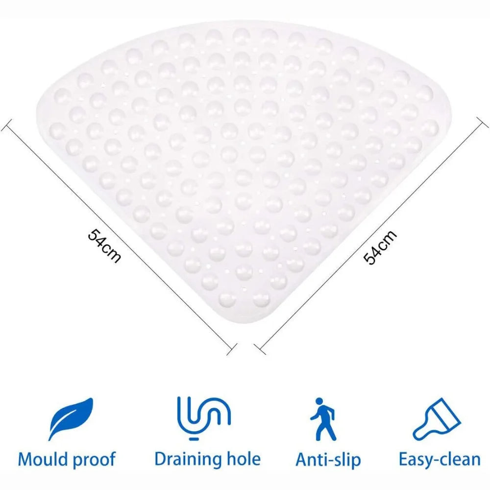 tapis douche anti dérapant blanc tapis sol anti bactérien texture bubble 54cm moderne durable