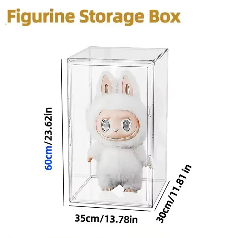 boîtes rangement transparentes acrylique grandes capacités figurines jouets makeup organisation moderne minimalistes