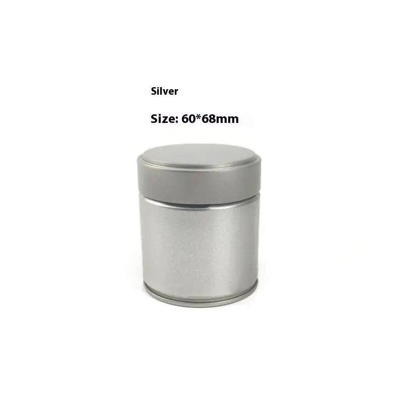 boîte thé matcha argent noir contemporaine cuillère bois opaquet aluminium fcm portable scellée