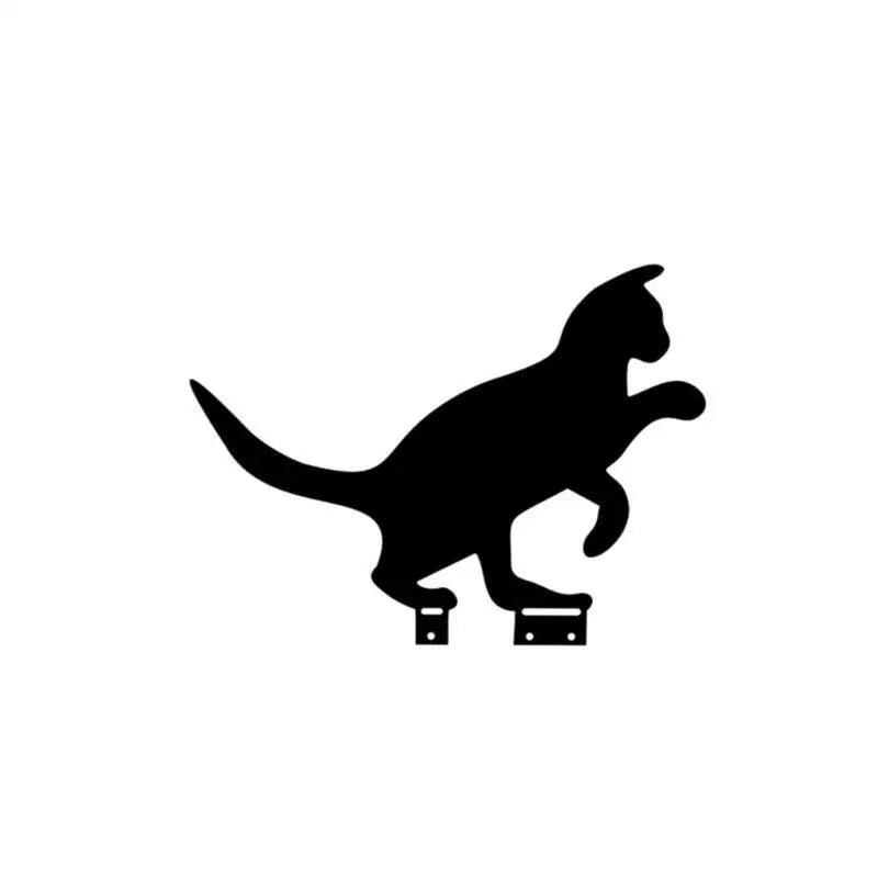 statue silhouette chat noir minimaliste jardin art décor