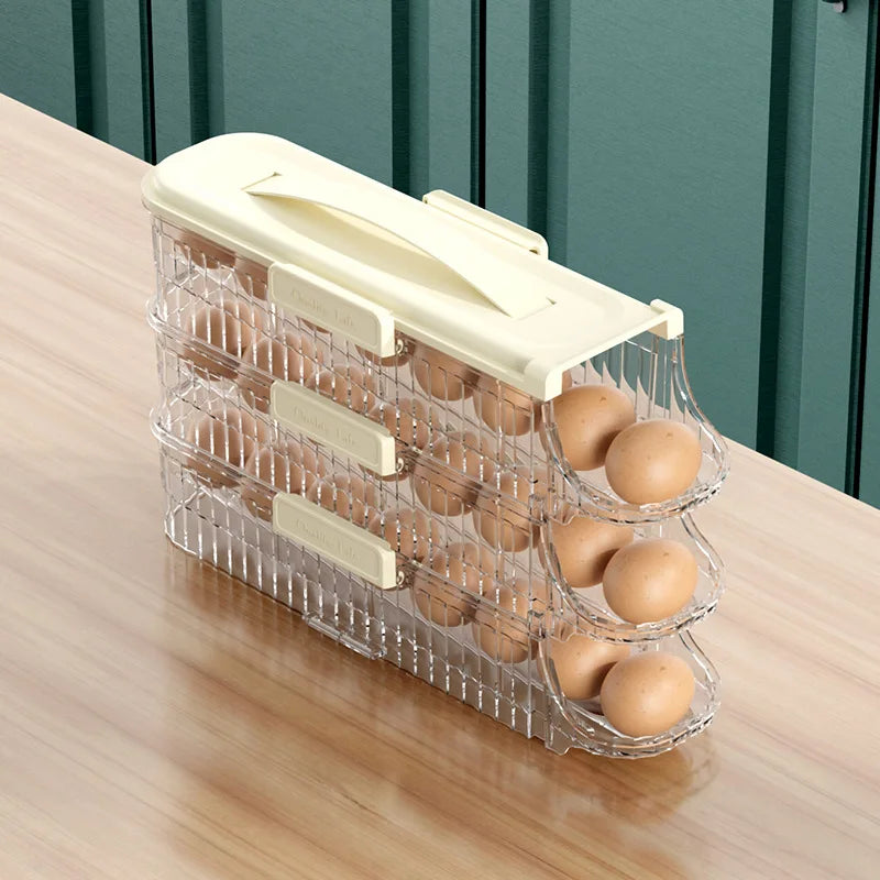 boîte œufs vert transparent réfrigérateur qualité alimentaire moderne pratique hermétique