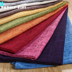 housse coussin carré coton lin moderne couleur unie beige marron rouge vert bleu orange