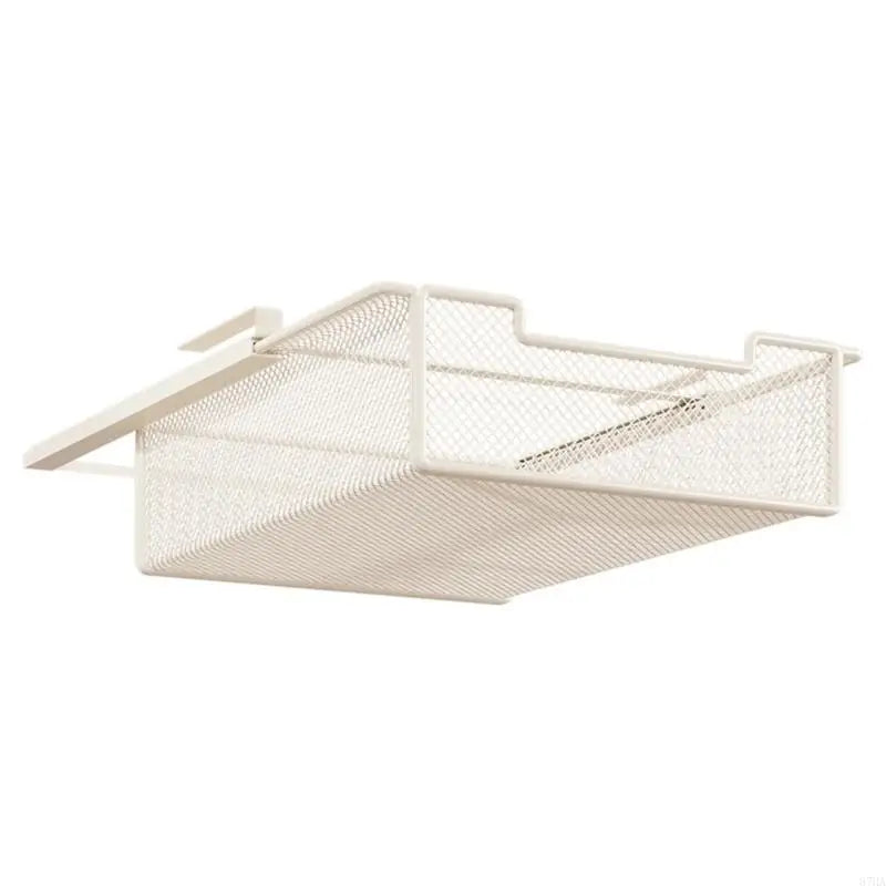 panier rangement blanc maille moderne clips tissu plié facile chambre dressing garde robe