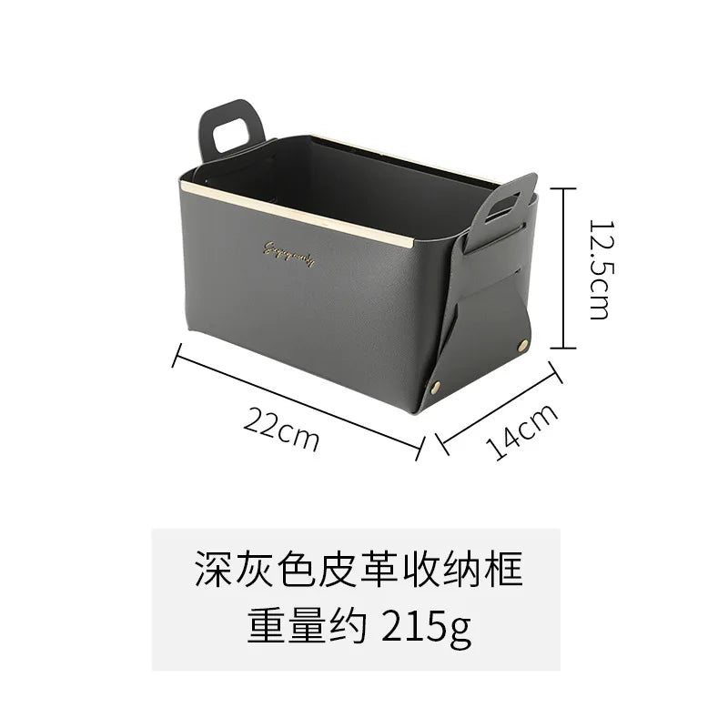 boîtes rangement cuir pliables marron gris vert modernes respectueux environnement charge lourde 60litres