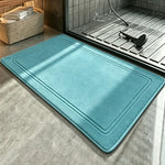 tapis bain gris clair doux antidérapant absorption rapide douche maison confortable moderne