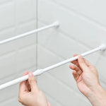 tiges suspension blancs adhésives modernes salle bain sans perçage 30 90cm réglables