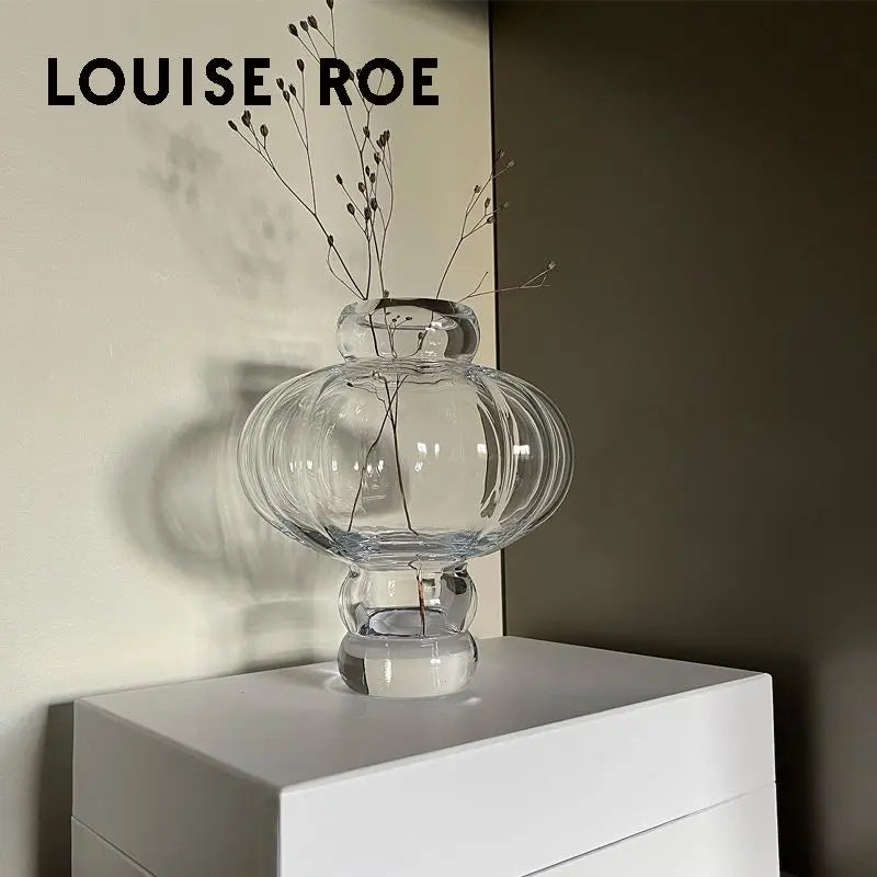 vase verre moderne transparent noir vert blanc orange texturé soufflé décoration table salon