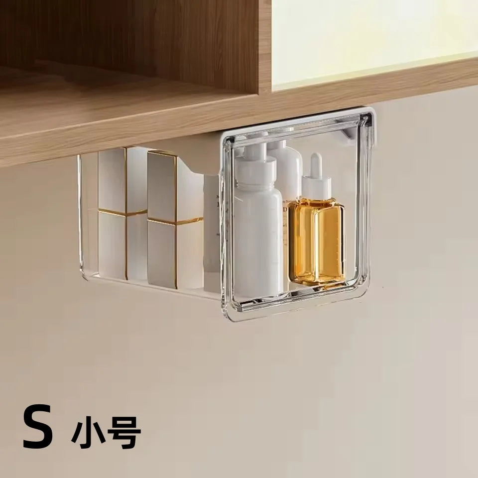 boîtes rangement transparentes maquillage reutilisables abs modernes étagères minimaliste produits beauté soins peau