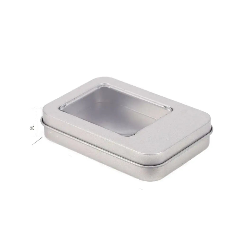 boîte métallique réutilisable noir mat classique rangement ongles artificiels respectueux environnement transparent fil écouteur