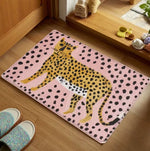 tapis léopard moderne polycolore anti dérapant résistant extérieur salon chambre bain 30x50cm 40x60cm 50x80cm