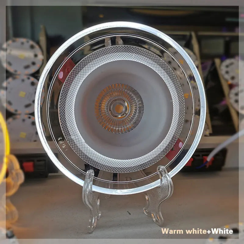 Spot LED moderne 9W 7W blanc violet grille aluminium clips câbles fixations domestiques ambreRGB