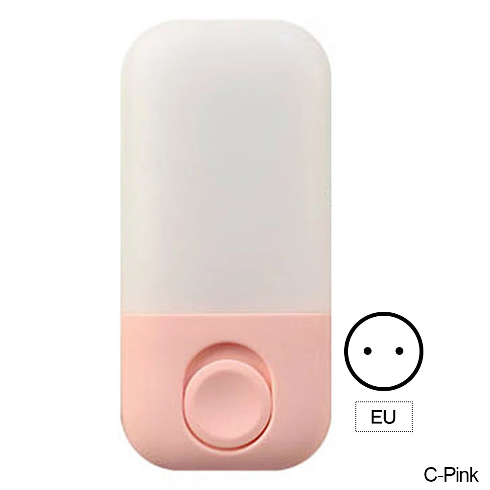 lampe nuit veilleuse led rose blanc texture tissu moderne adhésif contrôle flux lumineux économieénergie