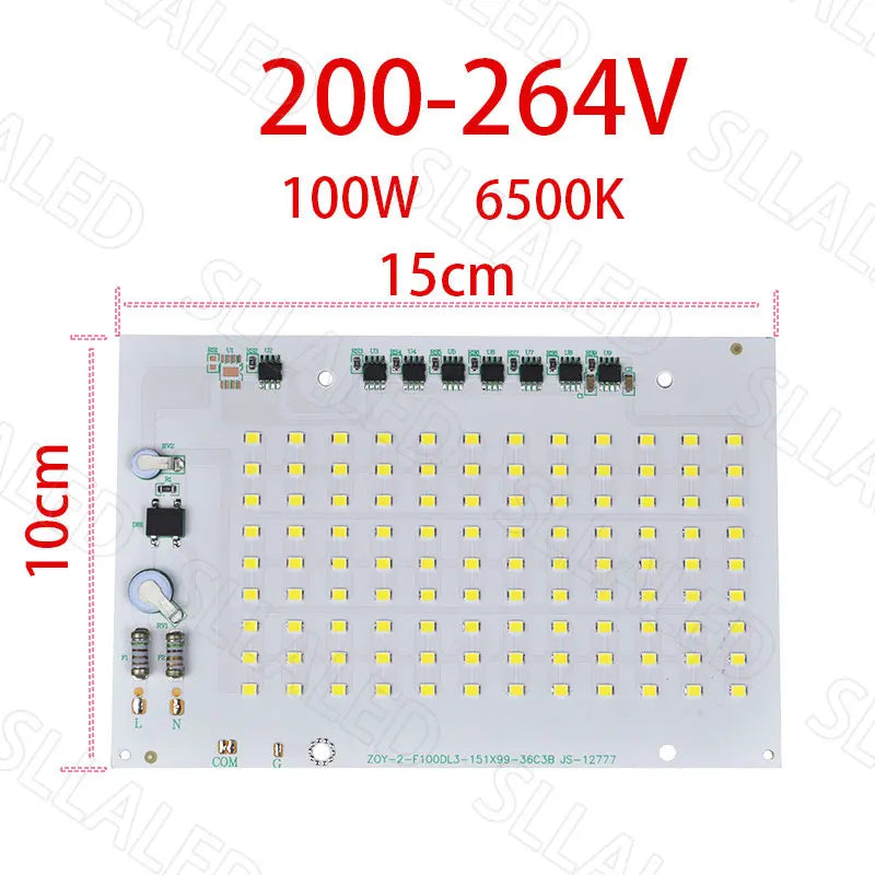 éclairage commercial led 20w 50w 100w smd 2835 blanc matrice diodes opacité électronique condensateurs