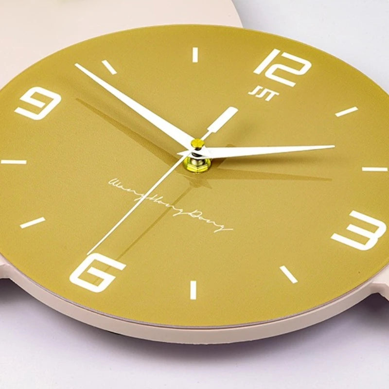 horloge murale moderne or beige géométrique minimaliste 100x38cm chambre salon decoration