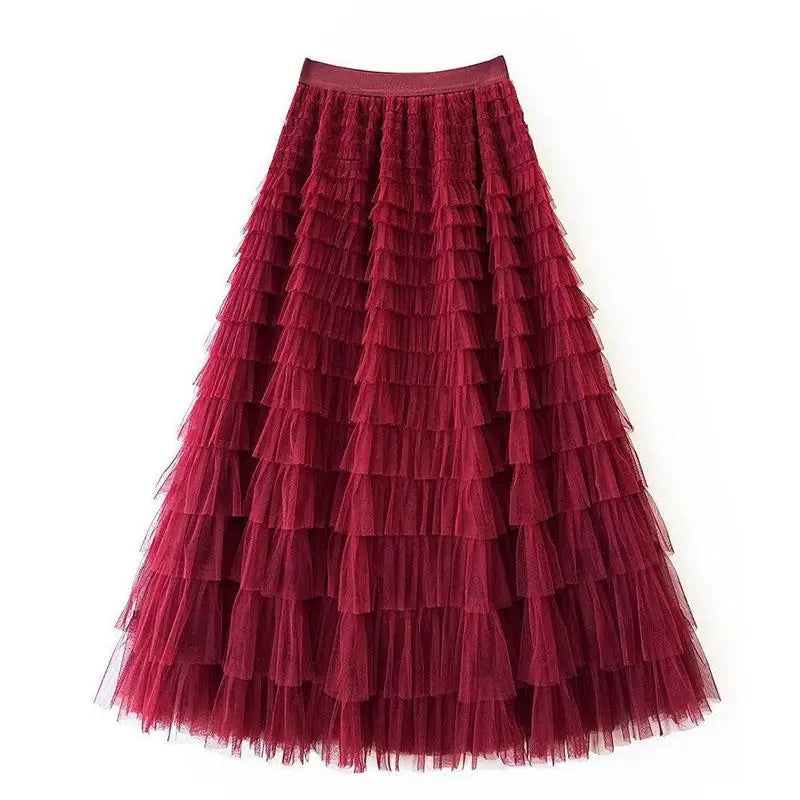 jupe tulle plissée vert rose beige gris bleu violet classique féminine soirée clips cascade